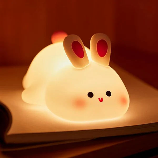 Veilleuse LED lapin en silicone souple