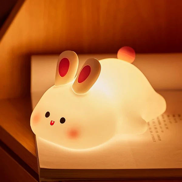 Veilleuse LED lapin en silicone souple